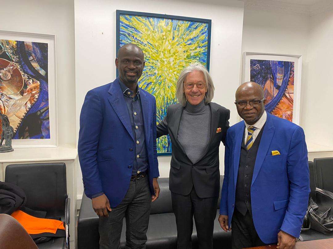 L-R: Dr Ayo Abina; Elio D`Anna; Professor Chris Imafidon